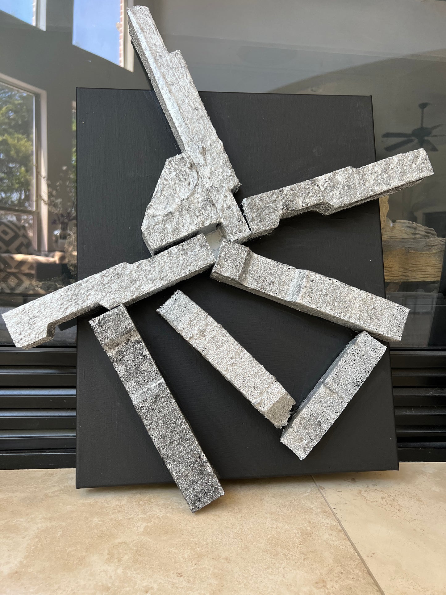3D Modern Silver Block