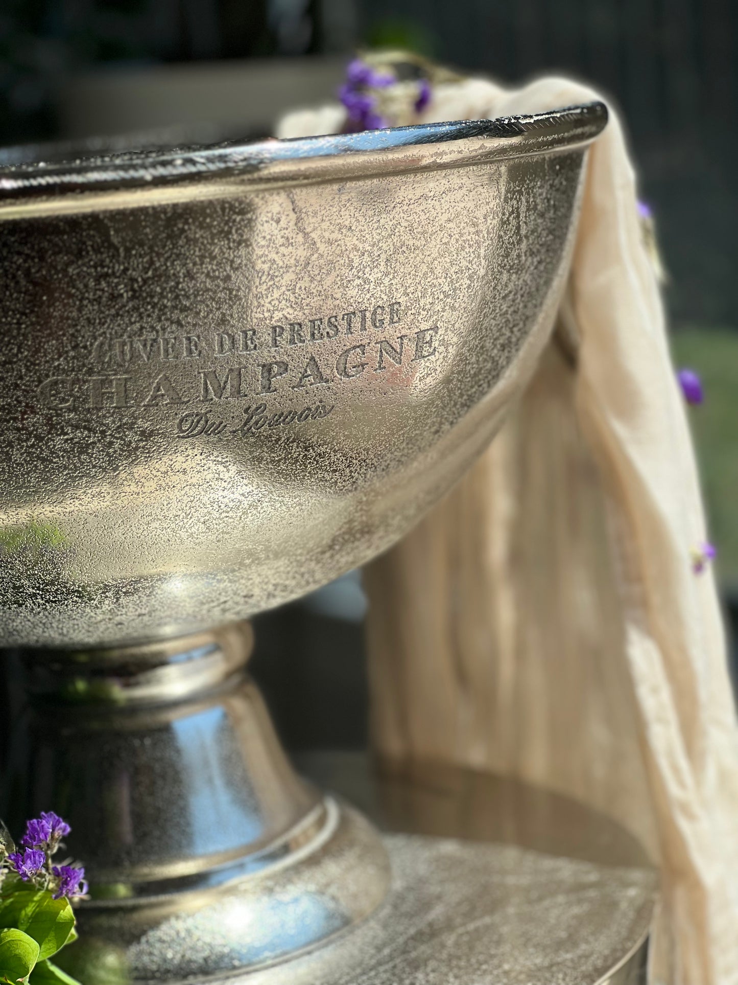 MATCH Modern Pewter Footed Champagne Bucket