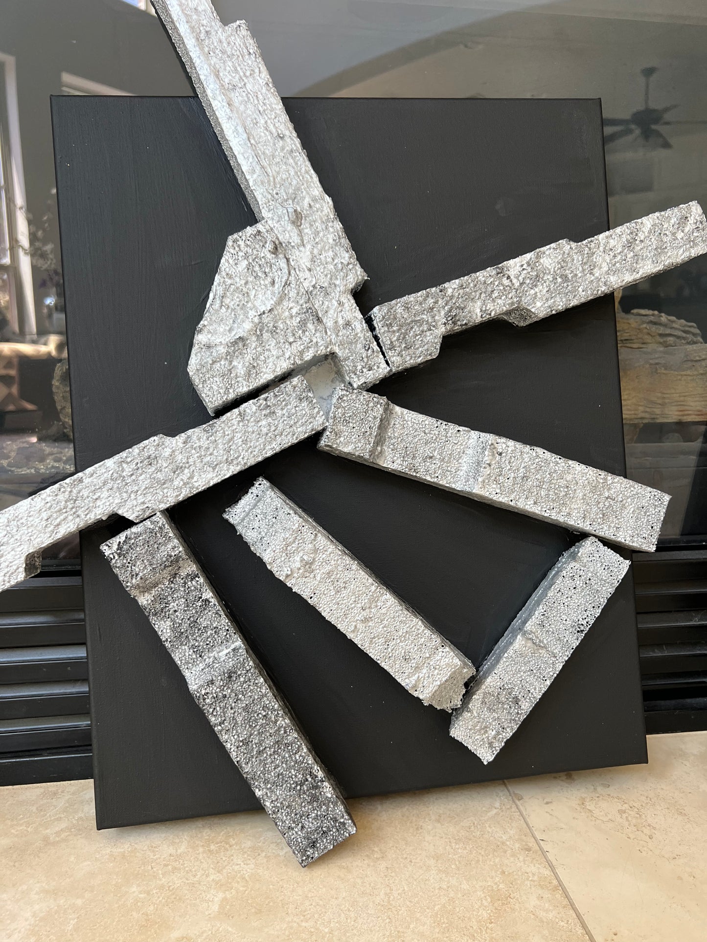3D Modern Silver Block