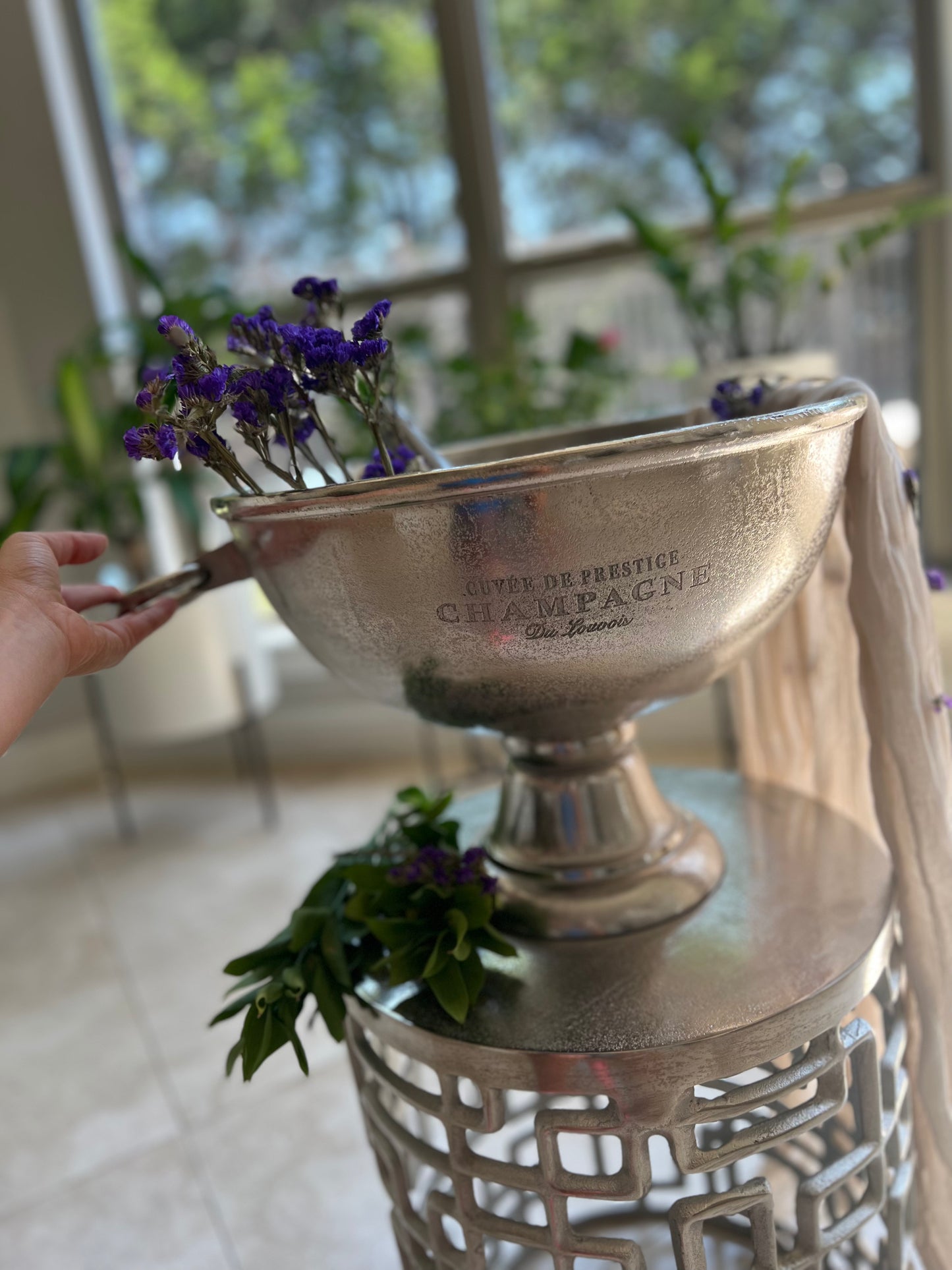 MATCH Modern Pewter Footed Champagne Bucket