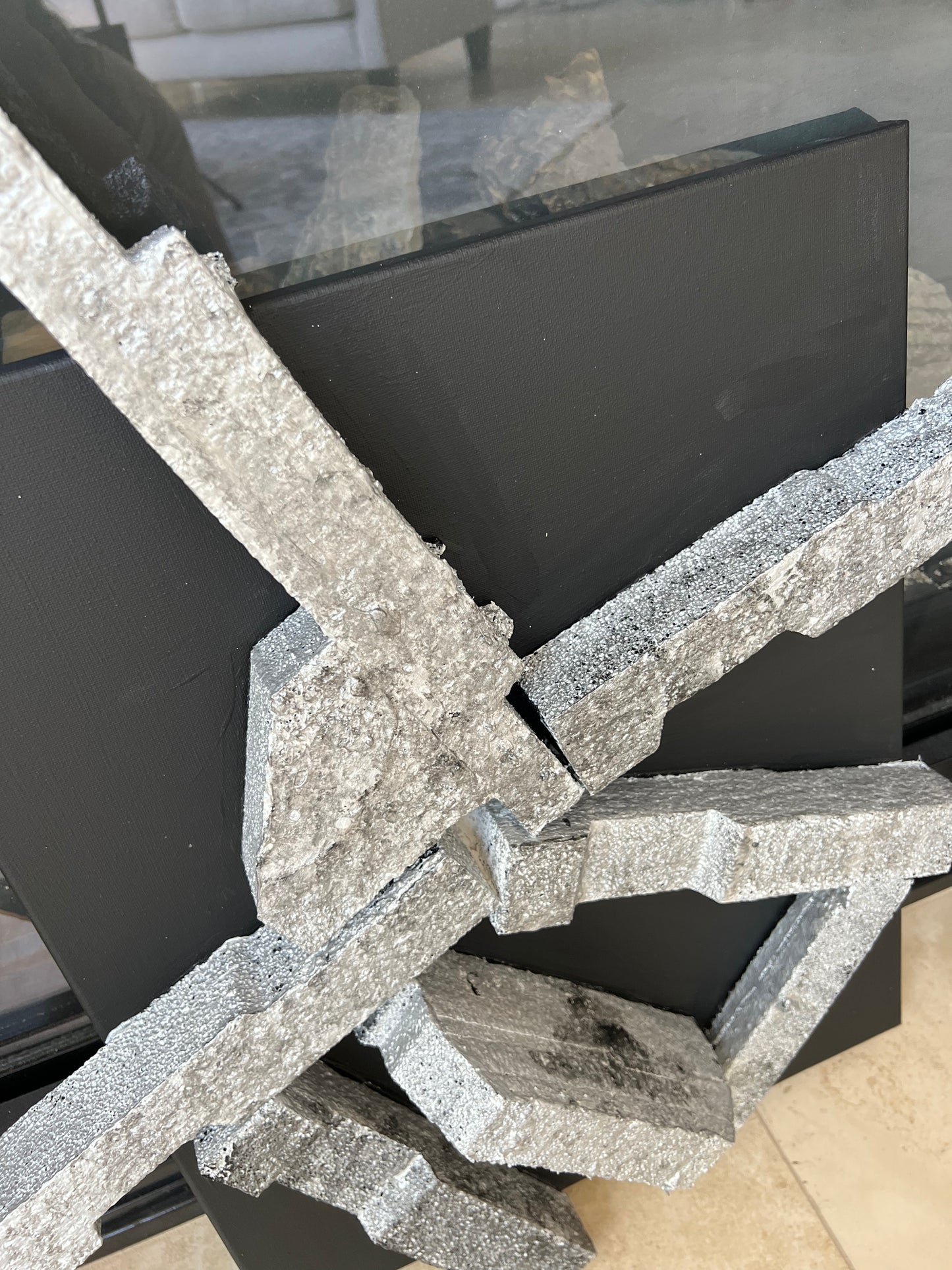 3D Modern Silver Block