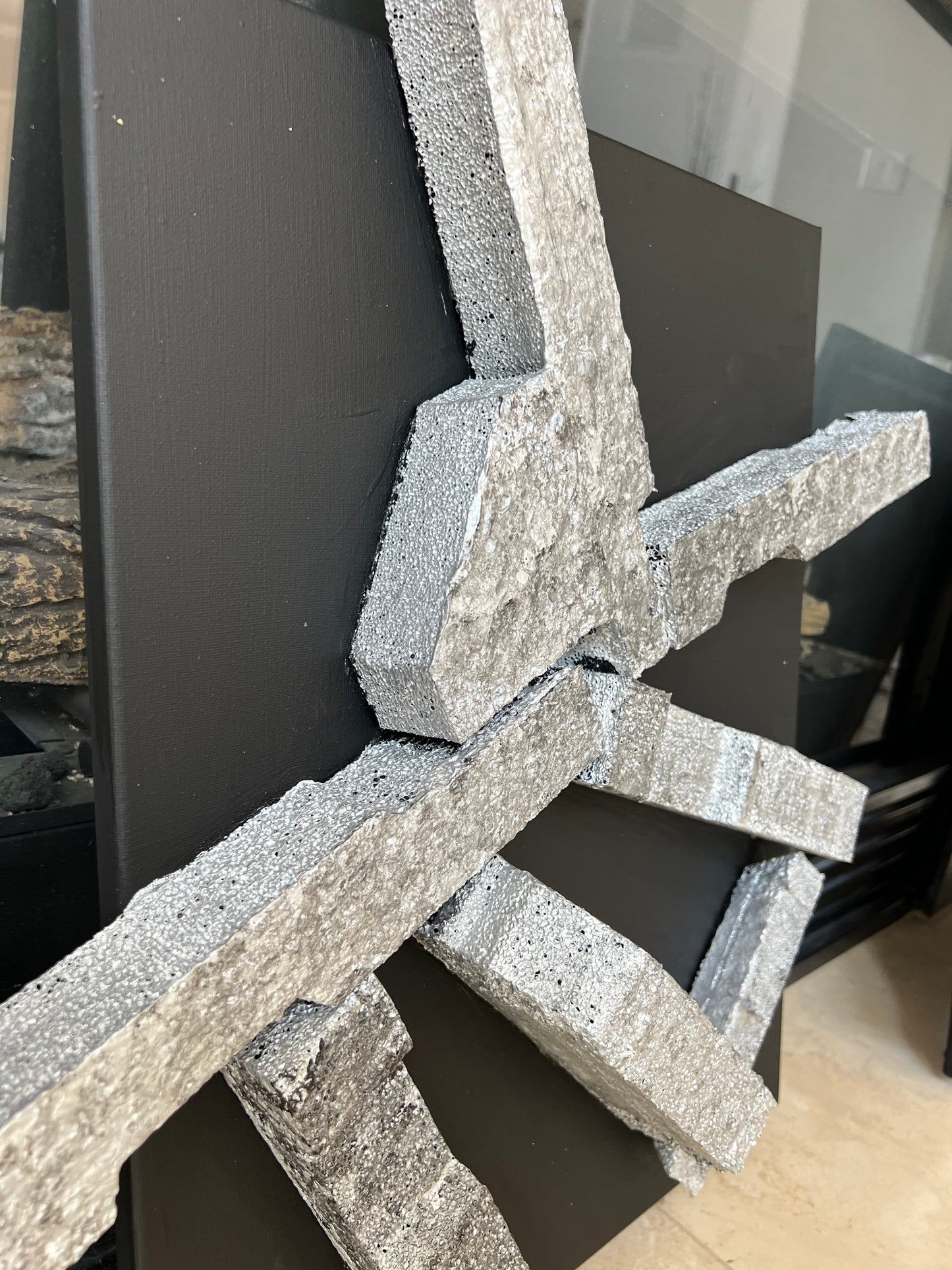 3D Modern Silver Block