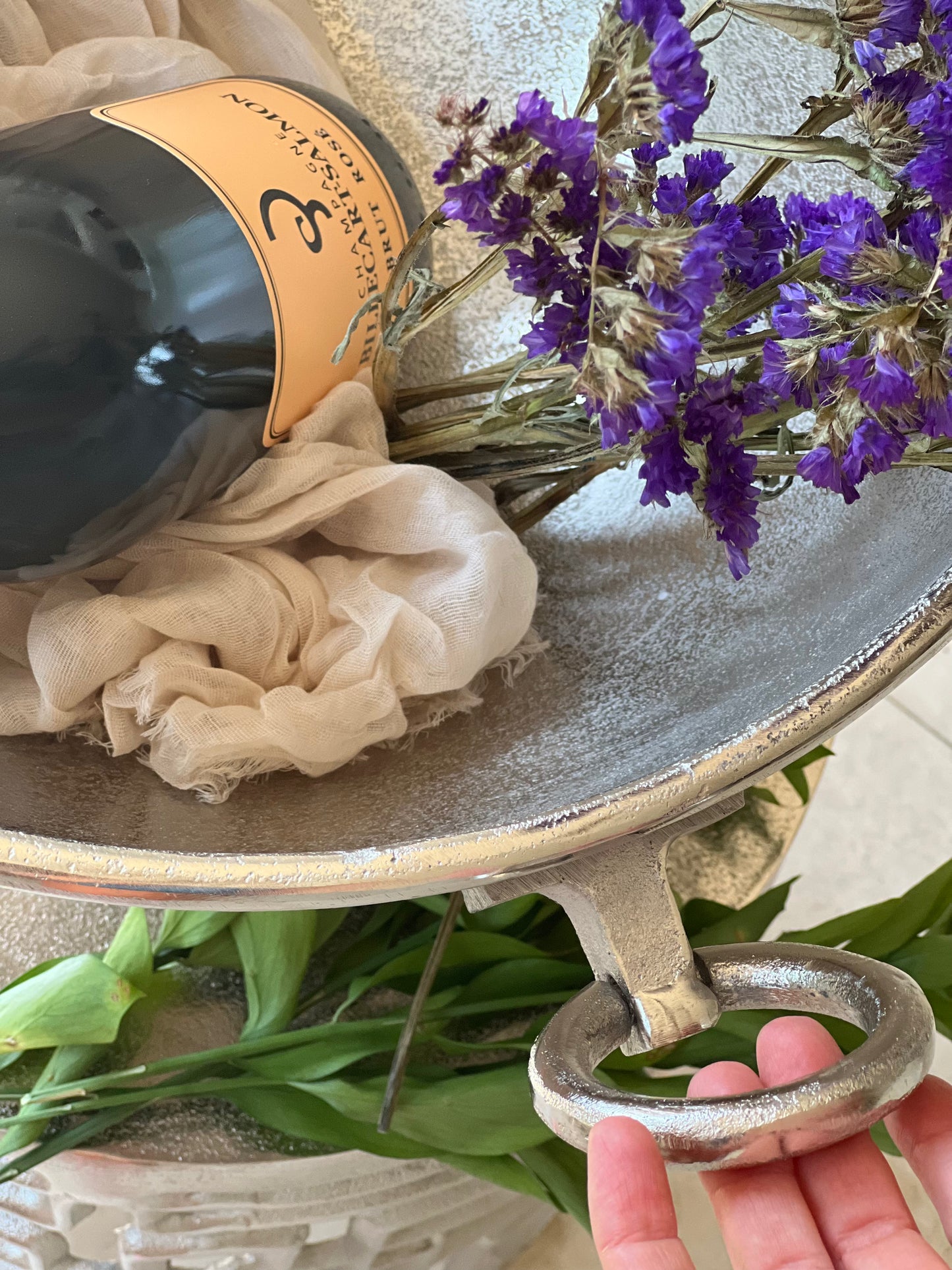 MATCH Modern Pewter Footed Champagne Bucket