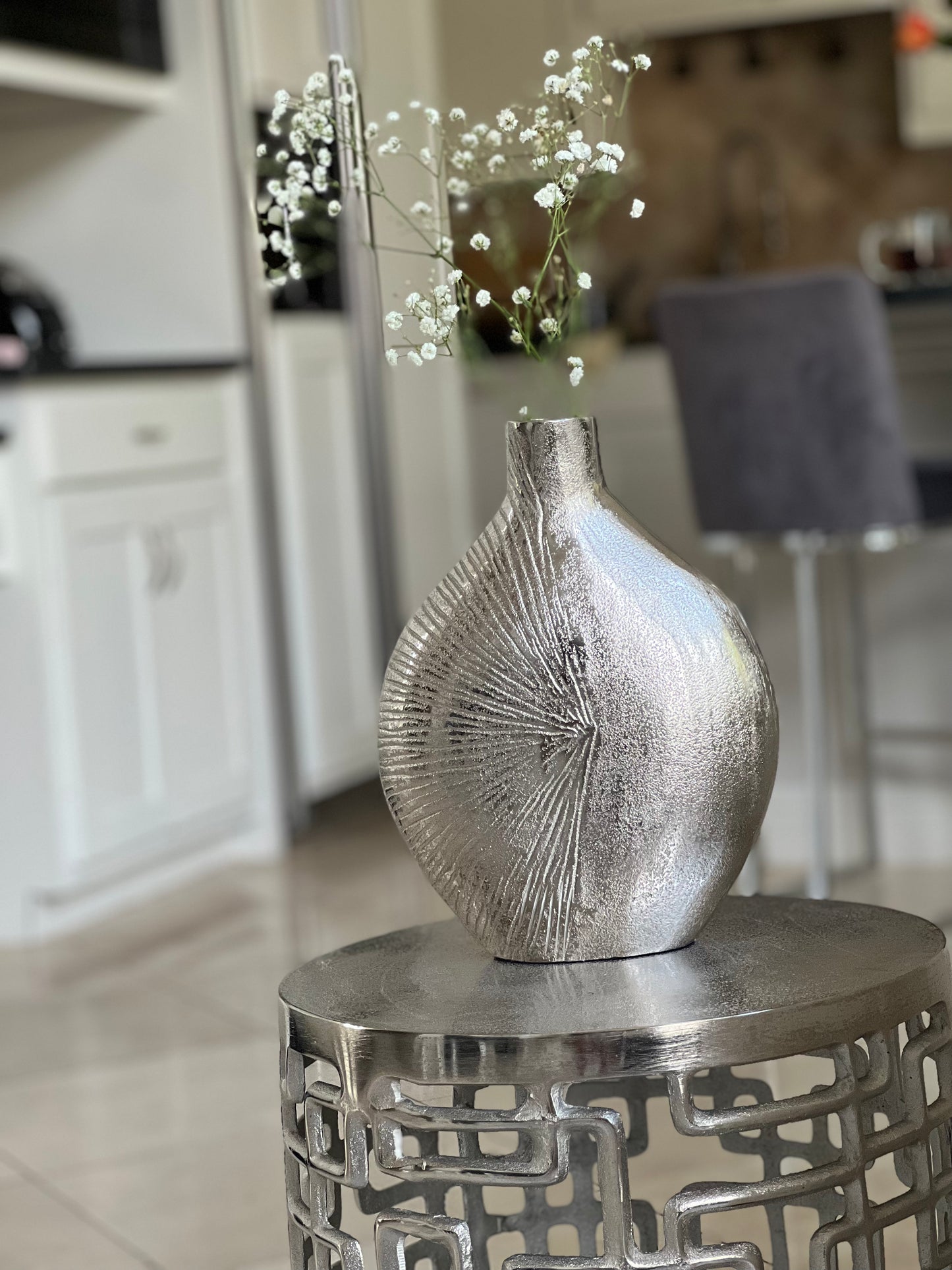 Decorative Silver Vase
