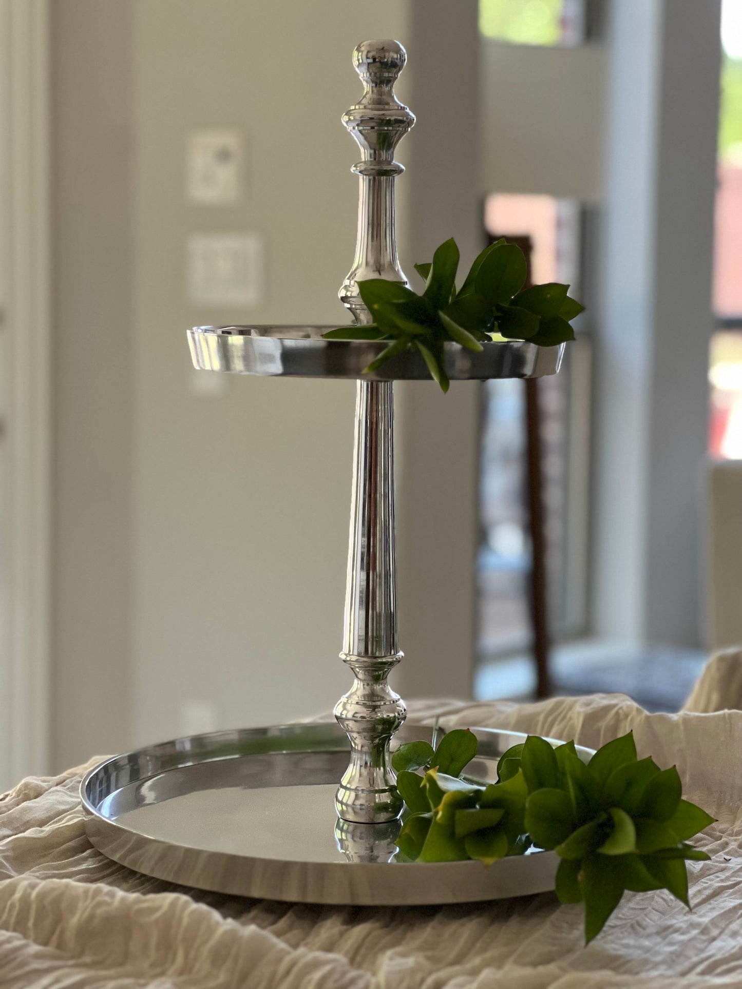 Silver Metal Cake Stand