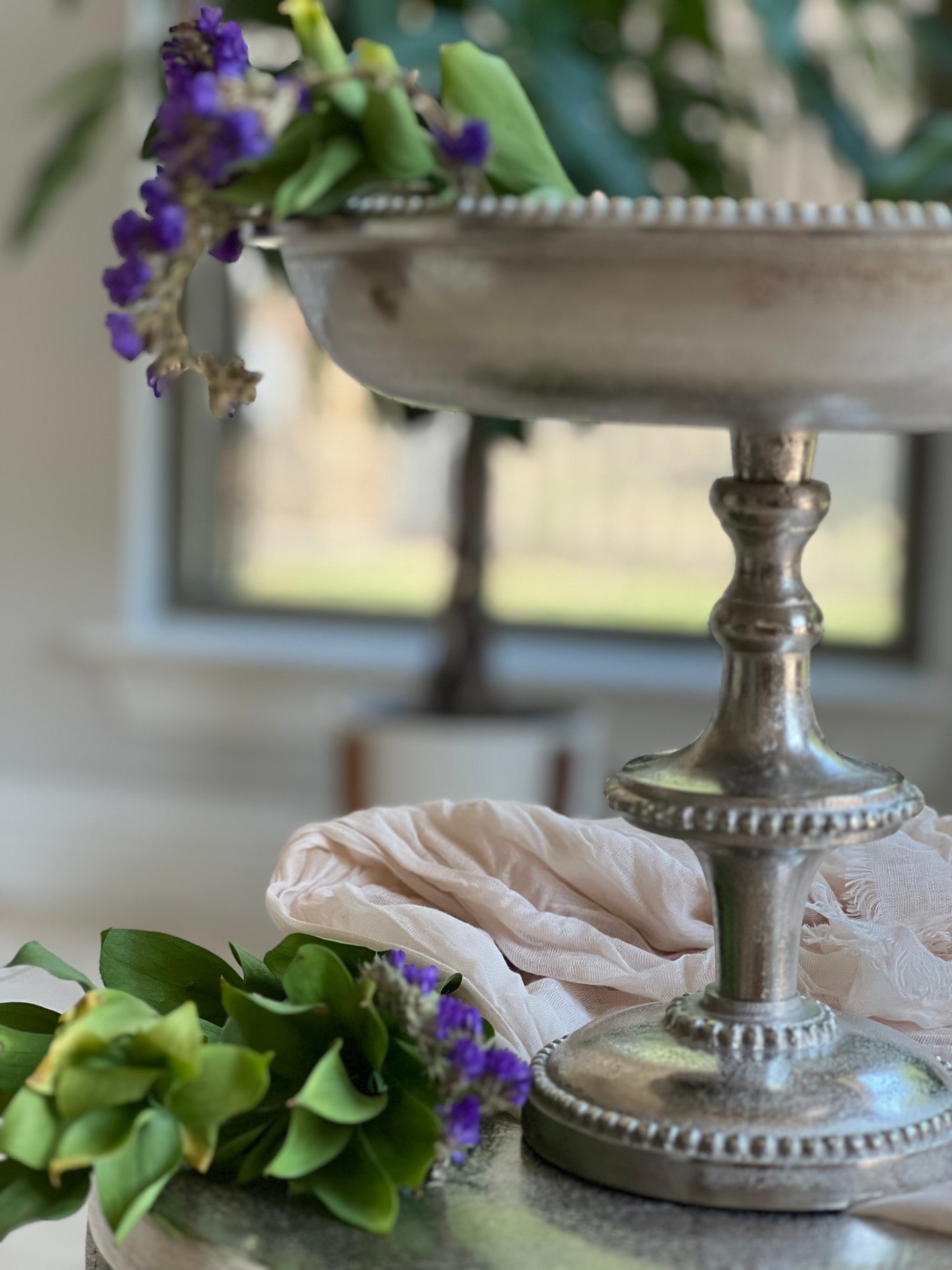 Metal Bowl With Handmade Hatching