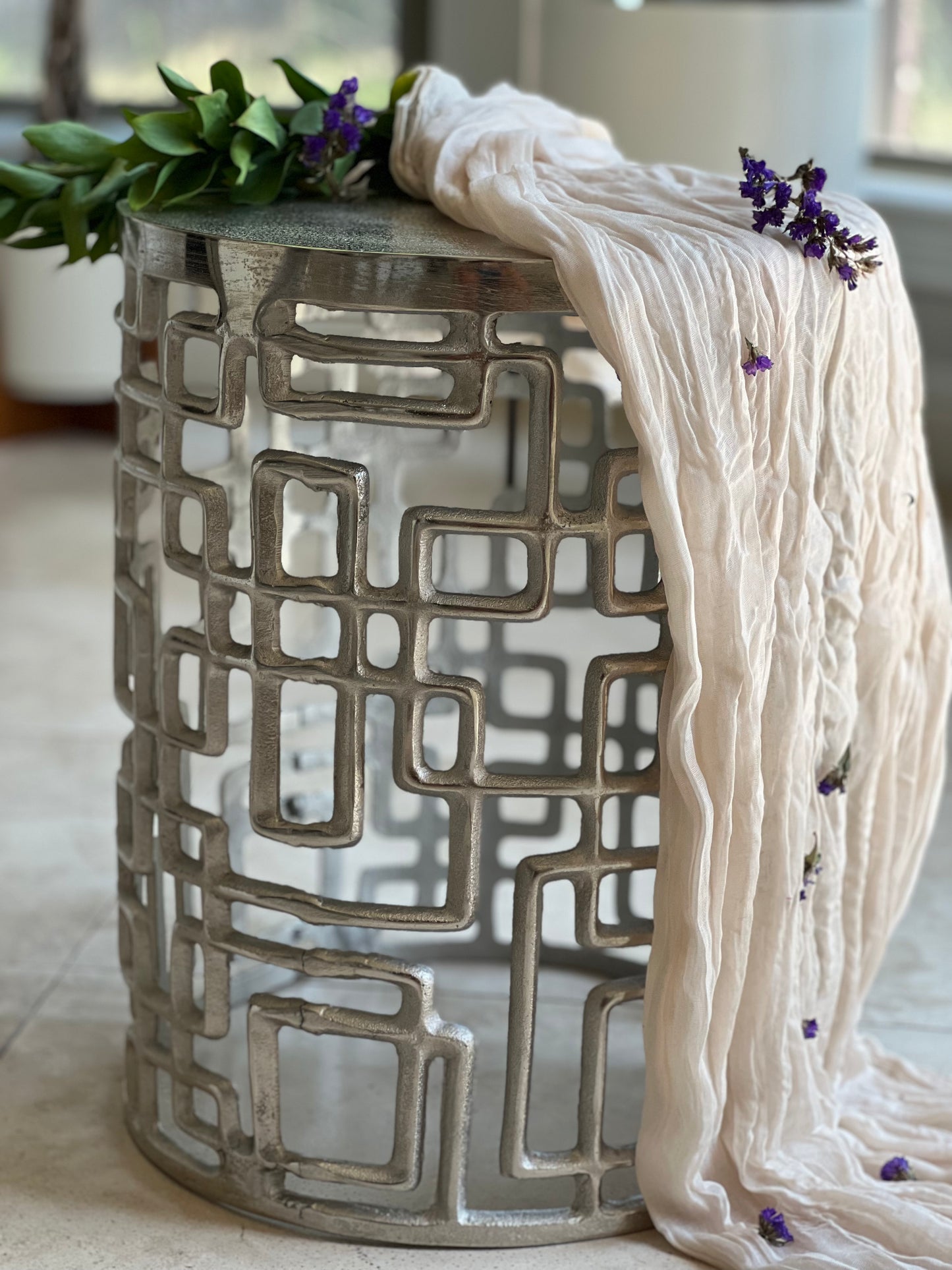 Metal Round Side Table