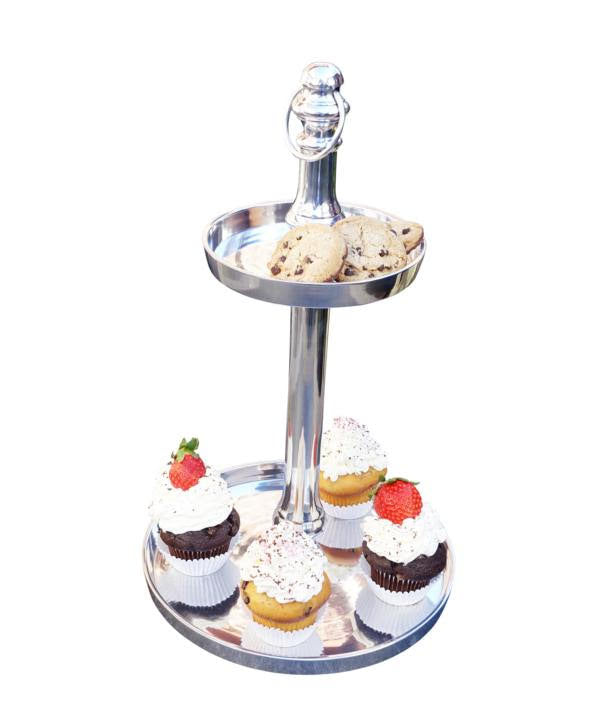 Silver Metal Cake Stand