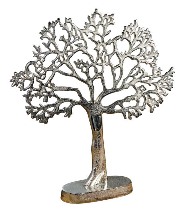 Silver Aluminum Tree Sculpture